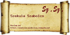 Szekula Szabolcs névjegykártya