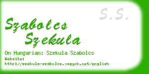 szabolcs szekula business card